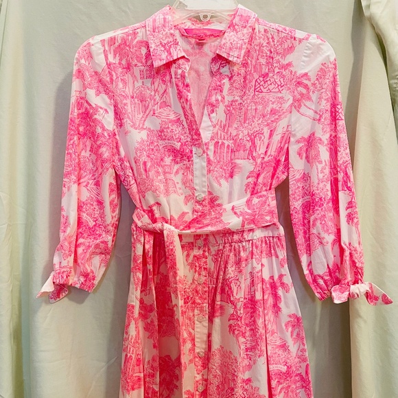 Lilly Pulitzer Amrita Anniversary Toile Print Dress - Picture 1 of 2